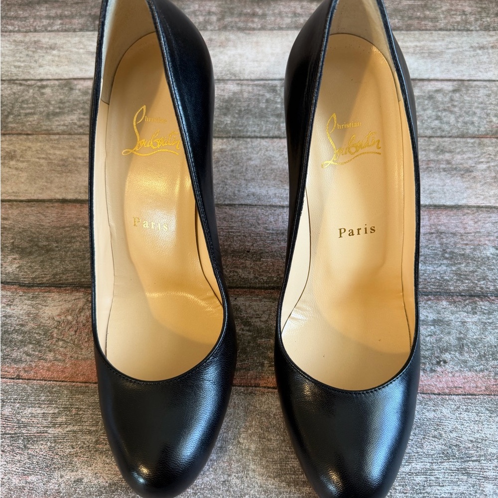 Christian Louboutin Black Leather Heels - Picture 6 of 14